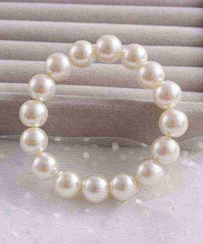 Brief White Alloy Pearl Beading Bracelet YD046 ABC
