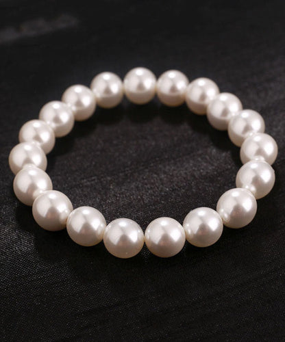 Brief White Alloy Pearl Beading Bracelet YD046 ABC