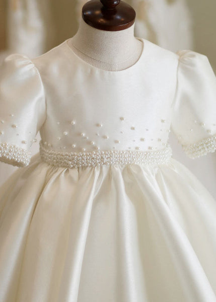 Brief White Nail Bead Girls Maxi Dress Summer YS014 ABC