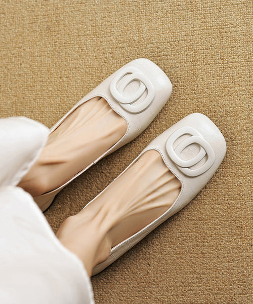 Penny Splicing Comfy Loafers Brown Leather Cowhide FashionChic