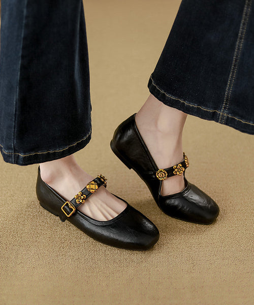 Leather Loafers Faux Splicing Buckle Brown Strap Penny Casual FashionChic