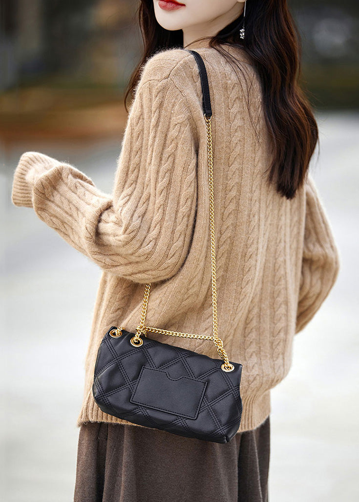 Camel Button Cozy Woolen Knit Cardigans V Neck Long Sleeve AB1056 Genistyle Shop