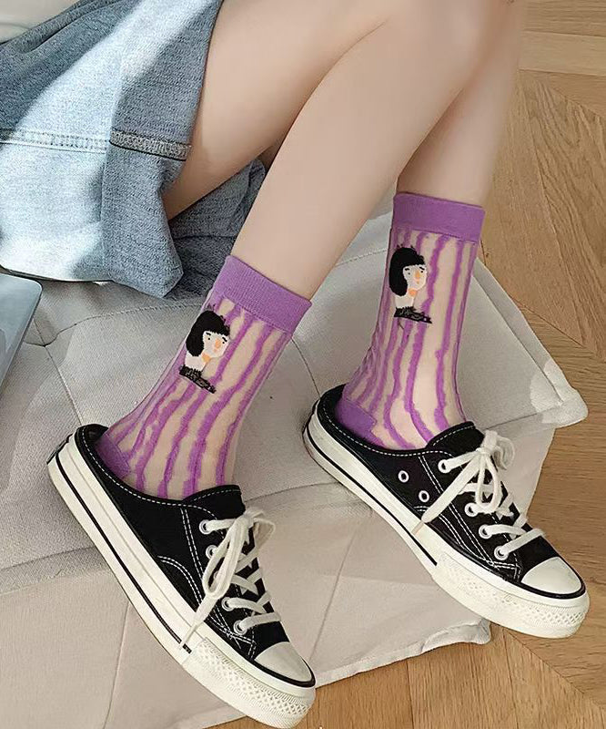 Cartoon Summer Thin Breathable Two Sided Trendy Socks KJ049 WZ240714