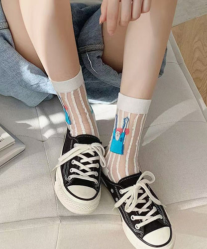 Cartoon Summer Thin Breathable Two Sided Trendy Socks KJ049 WZ240714