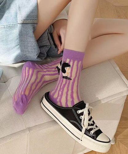 Cartoon Summer Thin Breathable Two Sided Trendy Socks KJ049 WZ240714