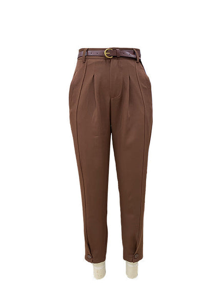 Pants Harem Army High Casual Waist Green Fall Cotton FashionChic