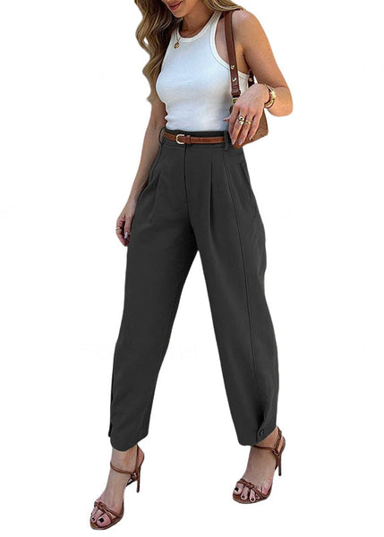 Pants Harem Army High Casual Waist Green Fall Cotton FashionChic