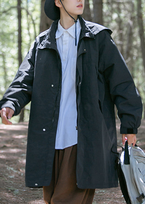 Casual Army Green Hooded Pockets Oversized Cotton Mens Coats Spring YQ003 ABC