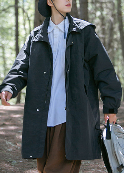 Casual Army Green Hooded Pockets Oversized Cotton Mens Coats Spring YQ003 ABC