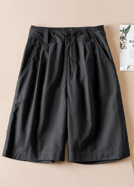 Casual Army Green Pockets High Waist Cotton Shorts Summer AM1060 Genistyle Shop