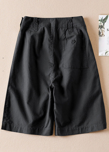 Casual Army Green Pockets High Waist Cotton Shorts Summer AM1060 Genistyle Shop