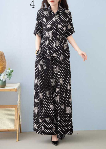 Casual Asymmetrical Print Cotton Two Piece Set Women Clothing Summer YY020 OL-TPIEC2408-16