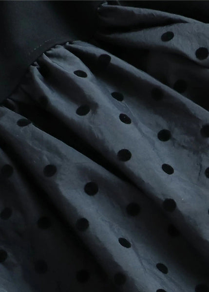 Dot Decorated Casual Cotton Tank Black Flower Summer Patchwork FashionChic