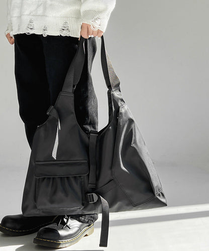 Casual Black High Capacity Canvas Satchel Handbag MM034 Bag-BGS240620