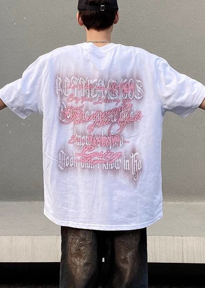 Casual Men Neck Summer Cotton Print Black O Shirt T FashionChic