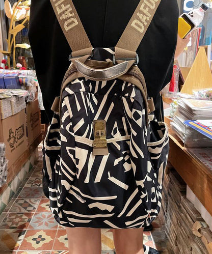 Casual Black Print Solid Durable Backpack Bag RB033 ABC