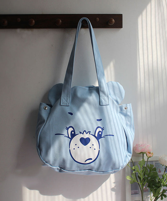Casual Blue Cartoon Print Large Capacity Satchel Bag Handbag SX1027 Ada Fashion