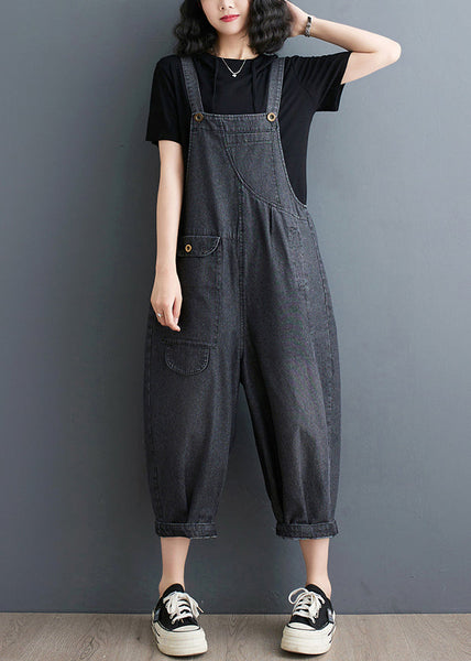 Oversized Denim Summer Jumpsuits Casual Blue FashionChic