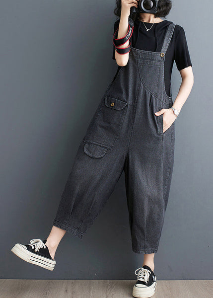 Oversized Denim Summer Jumpsuits Casual Blue FashionChic