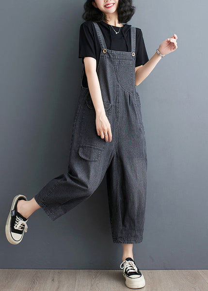 Oversized Denim Summer Jumpsuits Casual Blue FashionChic