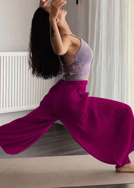 Casual Blue Pockets Elastic Waist Cotton Lantern Pants Summer WP029 NZ-LPTS241107