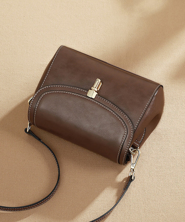 Casual Coffee Versatile Faux Leather Messenger Bag YR019 ABC