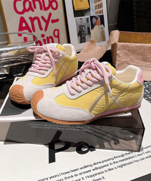 Casual Comfy Lace Up Splicing Sport Shoes For Women Blue Suede YC016 ABC