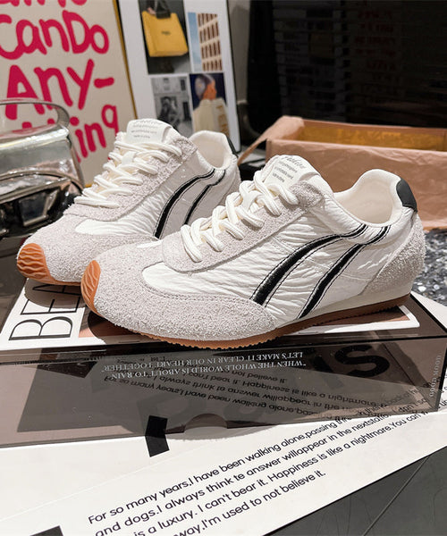 Casual Comfy Lace Up Splicing Sport Shoes For Women Blue Suede YC016 ABC