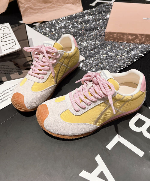 Casual Comfy Lace Up Splicing Sport Shoes For Women Blue Suede YC016 ABC