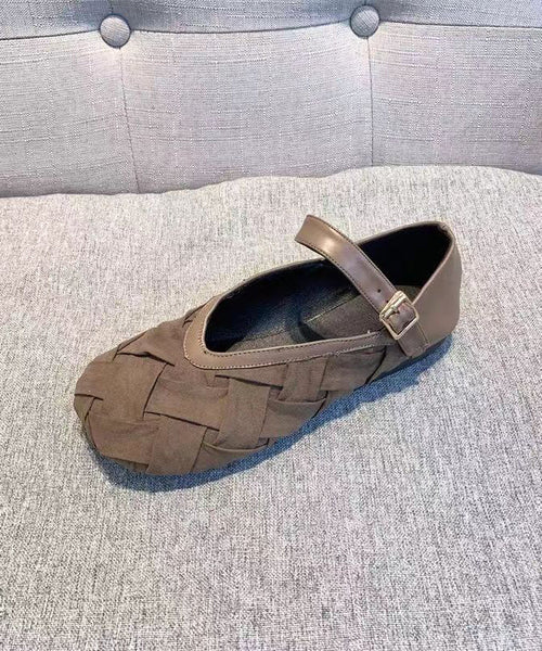Casual Cotton Fabric Black Penny Loafers Buckle Strap AP1042 shoe-PDX240905