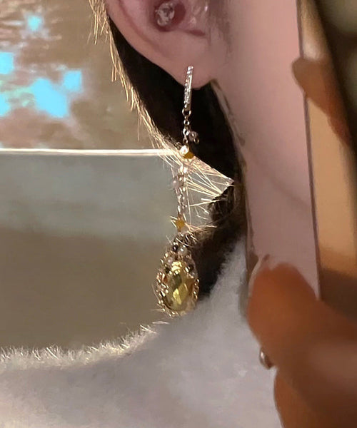 Water Zircon Casual Overgild Tassel Gold Pearl Crystal Copper FashionChic