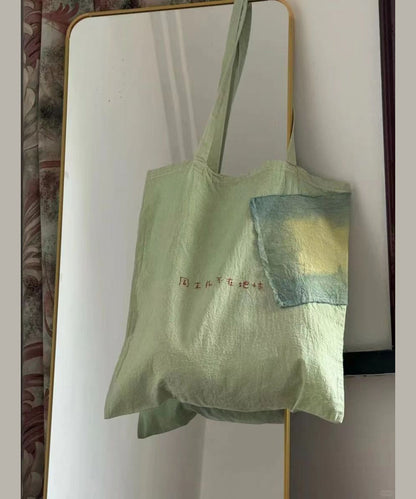 Casual Green Embroideried Canvas Satchel Handbag WI034 Bag-BGS241105