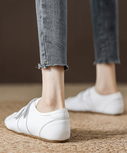 Women Buckle Splicing Casual For Flat Suede Green Strap Shoes FashionChic