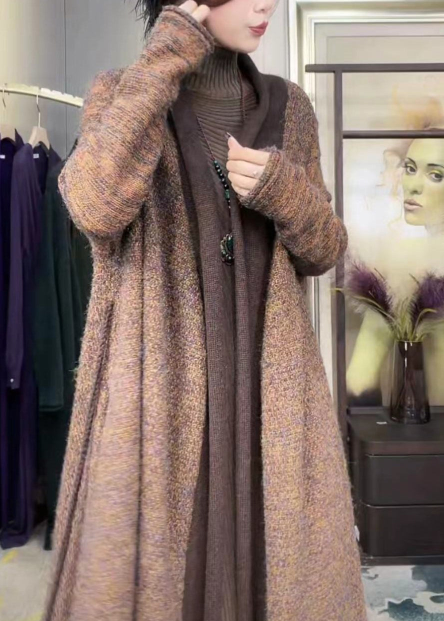 Casual Green V Neck Cozy Warm Cotton Knit Long Cardigans Winter RF031 ABC