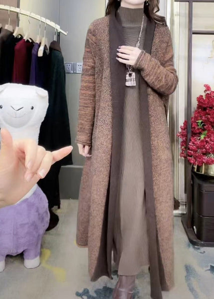Casual Green V Neck Cozy Warm Cotton Knit Long Cardigans Winter RF031 ABC