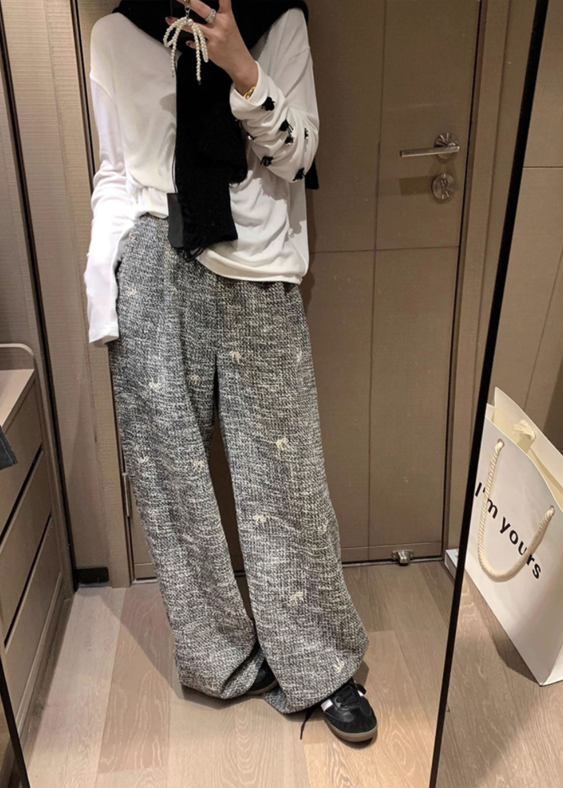 Casual Khaki High Waist Wide Leg Pants Fall RF006 ABC