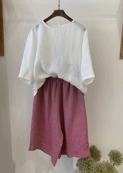 Pants Linen Khaki Harem Plaid Casual Oversized Summer FashionChic