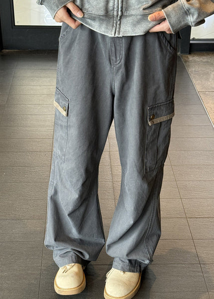 Pockets Denim Men Pants Casual High Khaki Spring Waist FashionChic