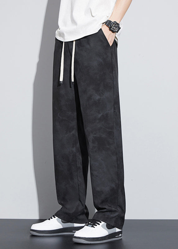 Casual Khaki PocketsPrint Ice Silk Mens Pants Summer YT037 Men-Silk-MENP240721