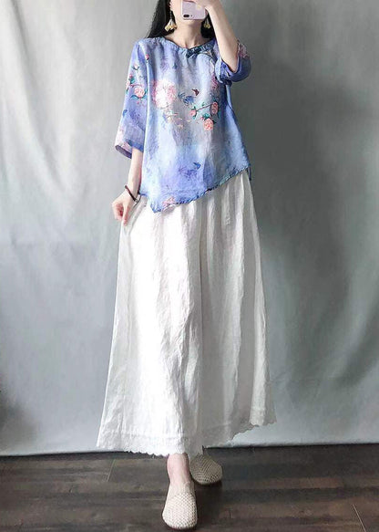 Casual Light Green O-Neck Print Shirts And Maxi Skirts Two Pieces Set Summer VV041 HS-TPIEC240627