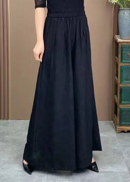 Casual Orange Pockets Jacquard Cotton Wide Leg Pants Summer BV079 MZF-LPTS240702