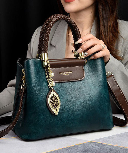 Casual Peacock Blue Large Capacity Leather Women Tote Handbag MM028 Bag-BGS240620