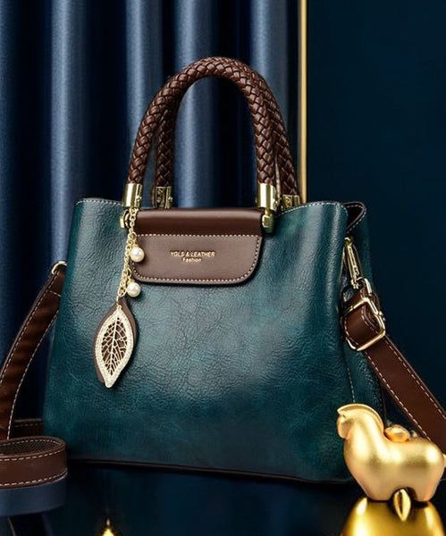 Casual Peacock Blue Large Capacity Leather Women Tote Handbag MM028 Bag-BGS240620