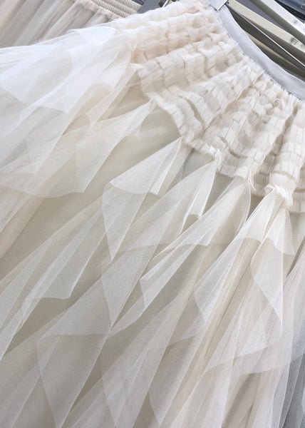 Waist Purple Casual Asymmetrical Elastic A Line Tulle Patchwork FashionChic