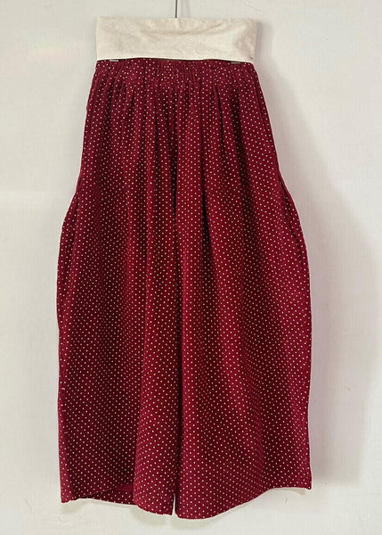 Pants Pockets High Spring Dot Corduroy Wide Red Leg Waist Casual FashionChic