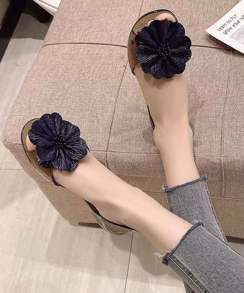 Toe Red Splicing Floral Water Casual Peep Sandals FashionChic