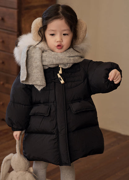 Casual Red Patchwork Pockets Fur Collar Detachable Kids Down Coats Winter WL014 MM-RCTZ-DGJK241120