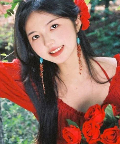 Red Sterling Casual Silver Overgild Tassel Pomegranate Turquoise FashionChic