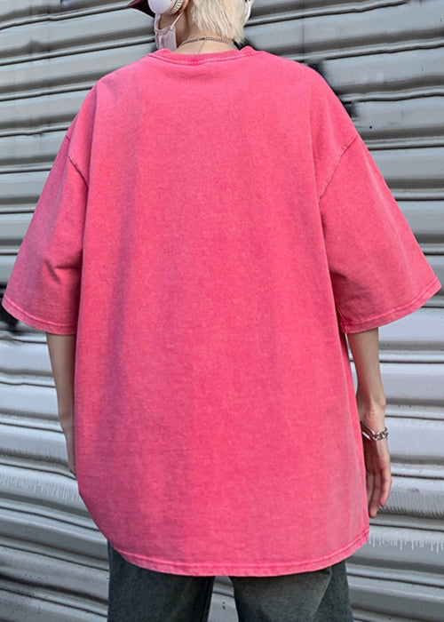 Shirts Half Sleeve Oversized Rose T Print Casual Mens Cotton FashionChic