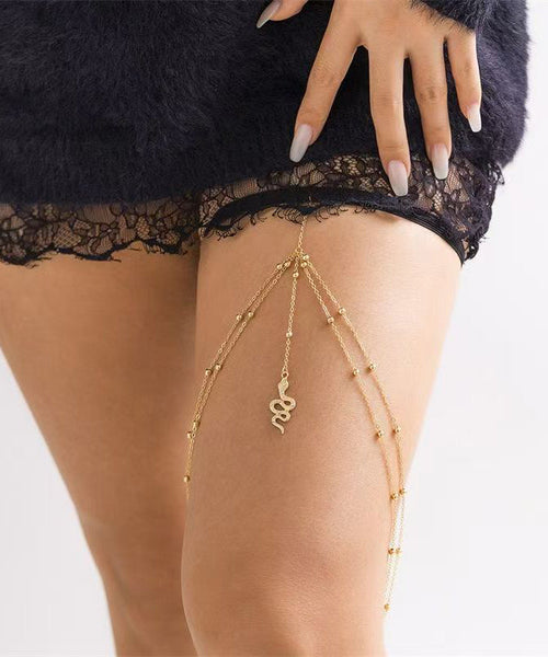 Silk Casual Zircon Serpentine Body Sterling Silver Tassel Beach FashionChic